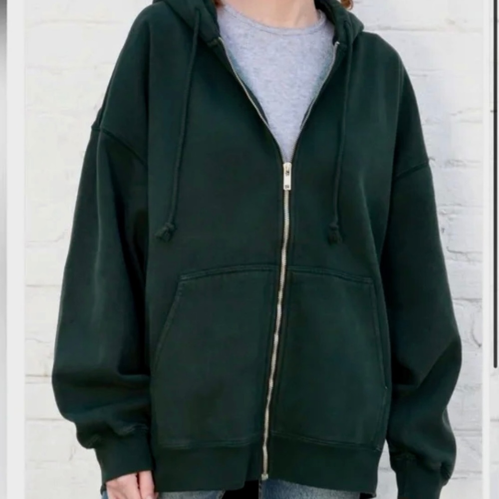 Brandy Melville dark green Christy hoodie